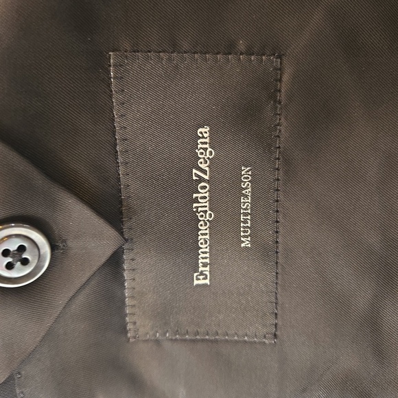 Ermenegildo Zegna Multi Season Wool Single Breasted Mens Blazer Black Size 44R - Picture 5 of 8